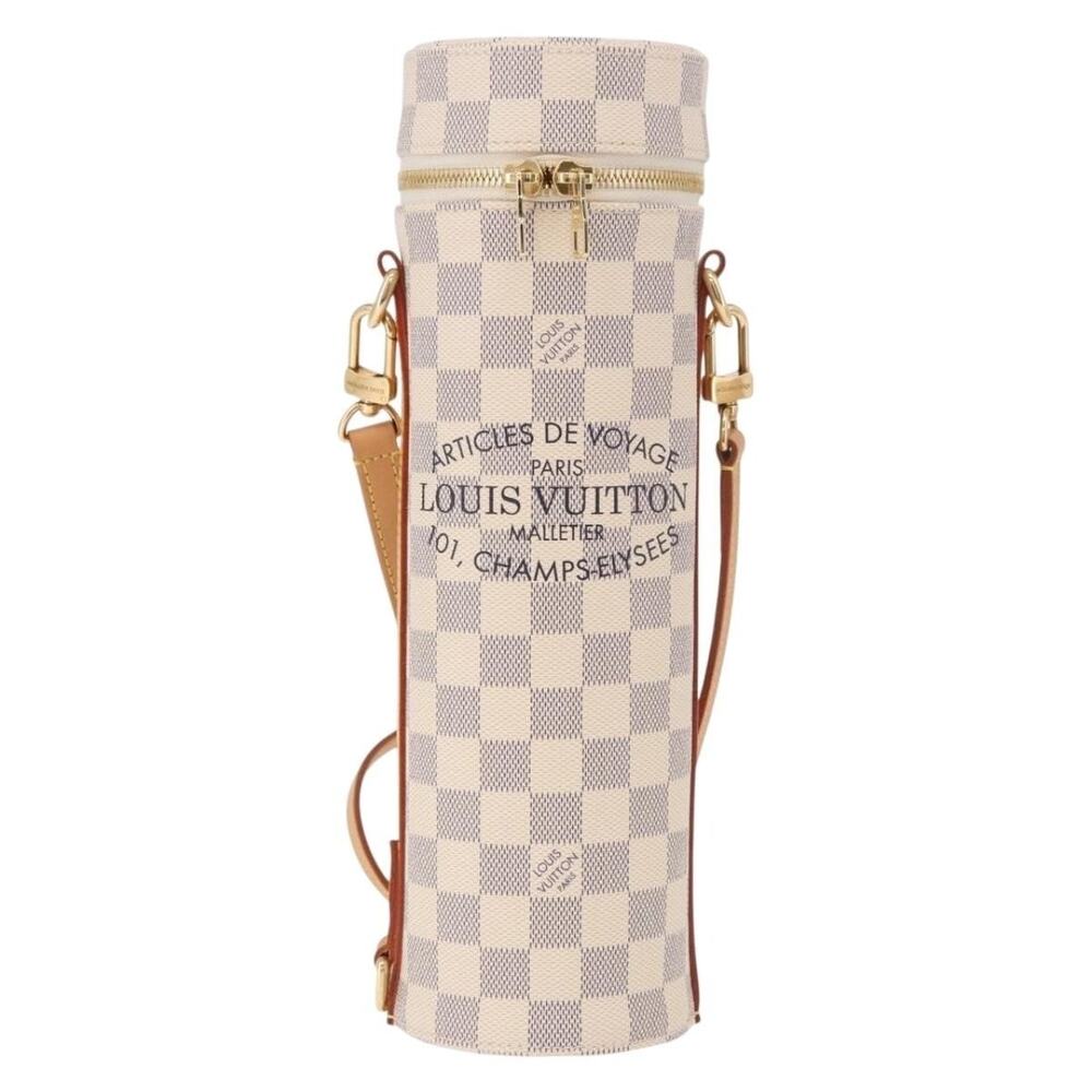 Louis Vuitton Damier Azur Bottle Holder Porte Boutille Shoulder Bag White